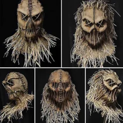 Rædselsmaske til Halloween Dekoration Covid Maske Hovedbeklædning Sjove Rekvisitter Horror Maskerade Skrækindjagende Maske