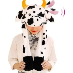 Øre Hoppende Bounce Hoppe Hat Plys Ferie Cosplay Kjole Hvid