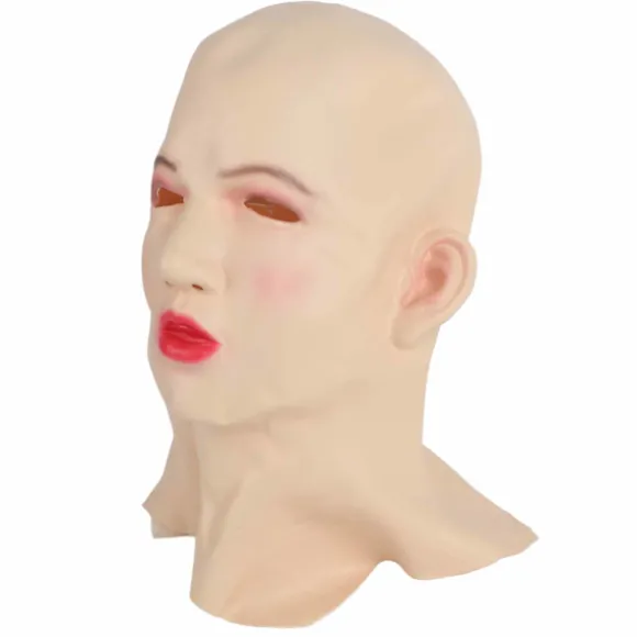 Realist Old Man Old Lady Hoveddækning Hovedbeklædning Latex Hovedbeklædning til Karneval Halloween Cosplay Party Kostume Maskerade Rekvisitter