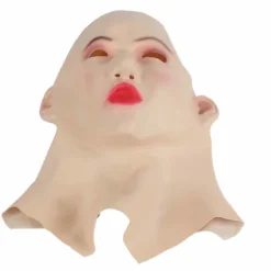 Realist Old Man Old Lady Hoveddækning Hovedbeklædning Latex Hovedbeklædning til Karneval Halloween Cosplay Party Kostume Maskerade Rekvisitter