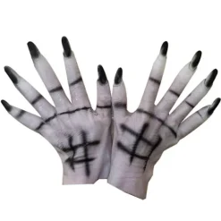 Realistisk handske til Halloween, Demon Håndhandsker Skræmmende Lange Handsker med Fingeraftryk, Høj Kvalitet Naturlig Latex Horrorfilm Cosplay Kostume | Fyndiq