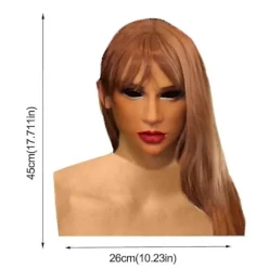 Realistisk maske til voksne Maskerade Another Me - Ungdomshud Ferie Sjov maske Superblød latex silikone Cosplay maske Spille Joke Trick