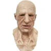 Realistisk skaldet gammel mand maske latex fuld hals hjelm til maskerade Halloween fest kostume Cosplay rekvisitter