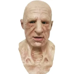 Realistisk skaldet gammel mand maske latex fuld hals hjelm til maskerade Halloween fest kostume Cosplay rekvisitter