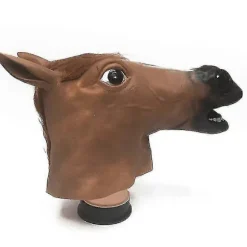 Realistiske hestehovedmasker Fuldhoved pelsmanke latex uhyggelig dyremaske til Halloween-festkostume xi