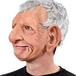 Realsitisk Gammel Mand Maske Latex Maske til Karneval Halloween A A