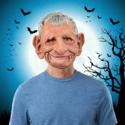 Realsitisk Gammel Mand Maske Latex Maske til Karneval Halloween A A