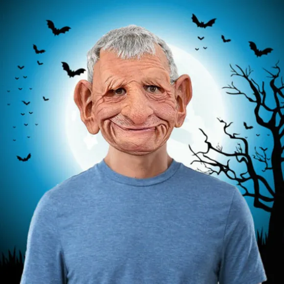 Realsitisk Gammel Mand Maske Latex Maske til Karneval Halloween A A