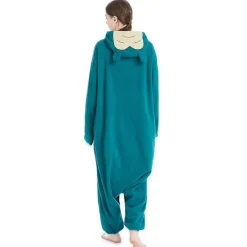 Reedca Snorlax Voksen Onesie Halloween Cosplay Kostumer Anime Pyjamas til Kvinder og Piger, Knaplukning 1{AZC} 1 M
