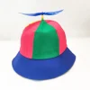 Regnbuehat med propel, sjov farverig propelhat, helikopterkasket, anti-UV fiskehat til solbeskyttelse, udendørs aktiviteter (52