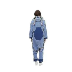 Regnbuehorn Monster Stitch Tøj Pyjamas Jumpsuit Nattøj Dyr Hættetrøje - Perfekt blå .. blue 85cm