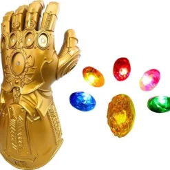 REMAKE IC LED Lysende Infinity Gauntlet Thanos Handsker med Aftagelige Magnetiske Infinity Stene
