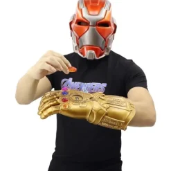 REMAKE IC LED Lysende Infinity Gauntlet Thanos Handsker med Aftagelige Magnetiske Infinity Stene