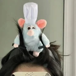 Remy Ratatouille Hårbånd/ Akselsiddende Kok Remy Plyslegetøj Hårbånd Halloween Kostume Hovedbeklædning Rotte Hår Bøjle