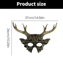 Rensdyr Horn Maske Halloween Cosplay Maske Dyremaske Maskerade Maske Festmaske Aftenbal Maske til Kvinder Mænd