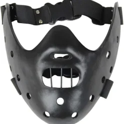 [RM]Infinity Gauntlet Hannibal Lecter-maske Ofrenes tavshed - harpiks Forfærdelig morder maske filmmaske Black