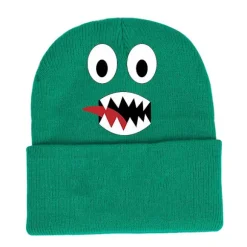 Roblox Rainbow Friends Beanie Hat Mænd Kvinder Unisex Vinter Varmt Strikket Stræk Hætte Julegave (FMY) Green
