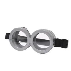 Rolig dekoration Minion Cosplay Dräkt Glasögon Festtillbehör 3D Runt glas Födelsedagsfesttillbehör Dekoration