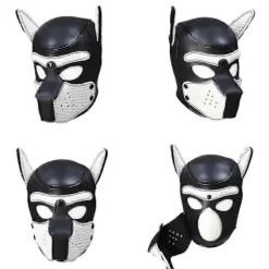 Rollespil Hundemaske Rollespil Fuld Hoved med Maske#hvid