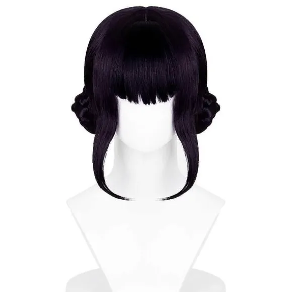 Rumi Cosplay Paryk Syntetisk Hårforlængelse Hestehale til Daglig Brug (FMY) Black purple Zoey
