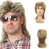 Ryan paryk blond 1 stk, mullet, brun blond, 80'er, løshår