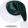 SBSG Julemandshat, Julemandshat til voksne, Unisex Velvet Komfort Blå Julehat Ekstra Tyk Klassisk Plys til Jul Nytår Festlig Ferie