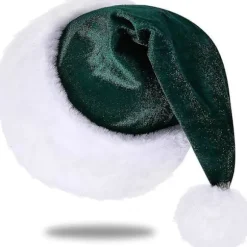 SBSG Julemandshat, Julemandshat til voksne, Unisex Velvet Komfort Blå Julehat Ekstra Tyk Klassisk Plys til Jul Nytår Festlig Ferie