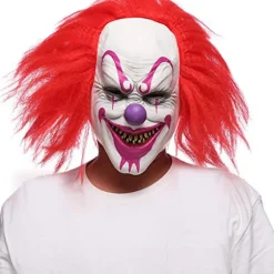 Scary Evil Killer Joker Clown Latex Maske Halloween Horror Cosplay Kostume Rekvisit Til Voksne Fuld Hoved