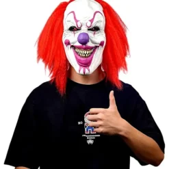 Scary Evil Killer Joker Clown Latex Maske Halloween Horror Cosplay Kostume Rekvisit Til Voksne Fuld Hoved