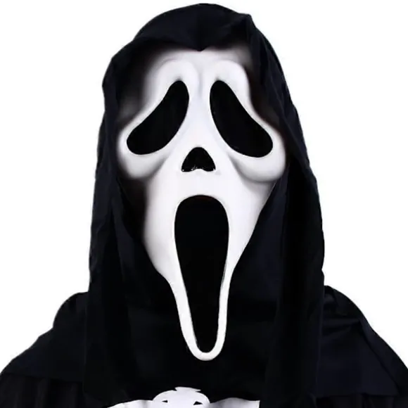 Scream Maske, Ghostface Maske, Halloween Skræmmende Film Scream Maske, Ghostface Kostume Rekvisitter Hvid MaskeCJY