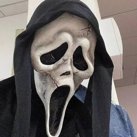 Scream Maske, Ghostface Maske, Halloween Skræmmende Film Scream Maske, Ghostface Kostume Rekvisitter Hvid MaskeCJY