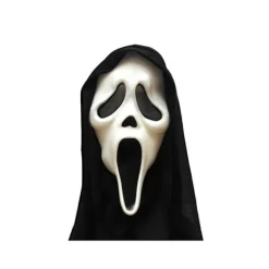 Scream Maske Maskerade Halloween LICENSERET Svart-FS- Black one size