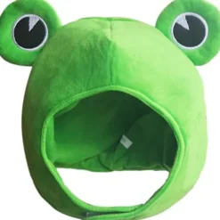 Sød grøn plys frø hat pandebånd hat dress up cosplay kostume