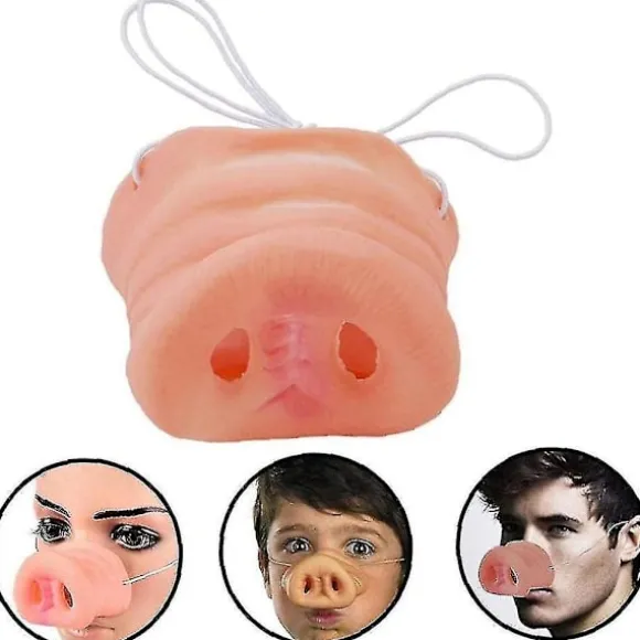 Sød Halloween gummi grisenæse kostume med elastikbånd kostume dyr maske snude tema fest maske rekvisitter kød