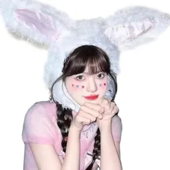 Sød Kaninhat Øre Hårbånd Kasket Kanin Cosplay Foto Props Sjove Props Blød Nyhed Klæd Dig Ud Party Events Kostume
