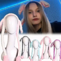 Sød kaninørehat pandebånd til børn voksne bevægelige kaninører plyslegetøj ører hårbøjle fest fotorekvisitter voksen gave hovedbeklædning_særlig gave | Fyndiq