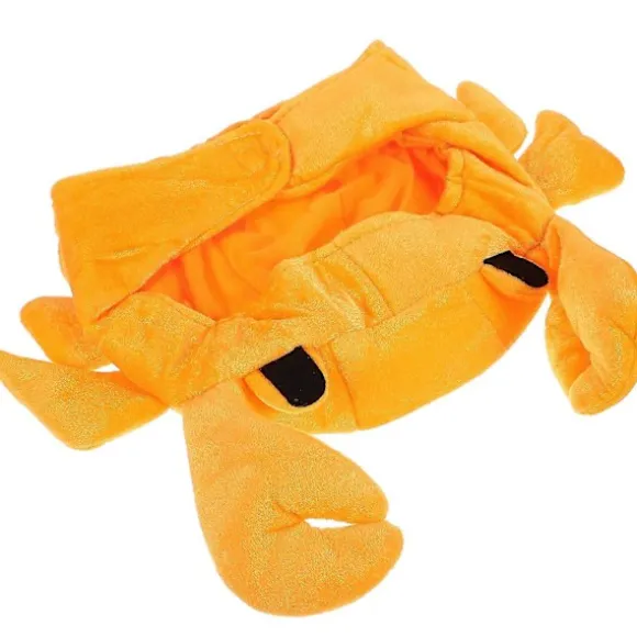 Sød Krabbehat til Cosplay Design Orange 39x30cm Fotorekvisit 1 stk