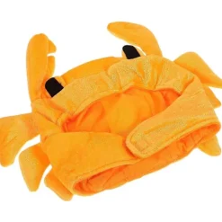 Sød Krabbehat til Cosplay Design Orange 39x30cm Fotorekvisit 1 stk