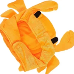 Sød Krabbehat til Cosplay Design Orange 39x30cm Fotorekvisit 1 stk