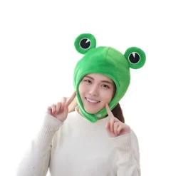 Sød Plys Frø Hat Hovedbeklædning Nyhed Party Udklædning Cosplay Kostume Foto Rekvisitter Ny