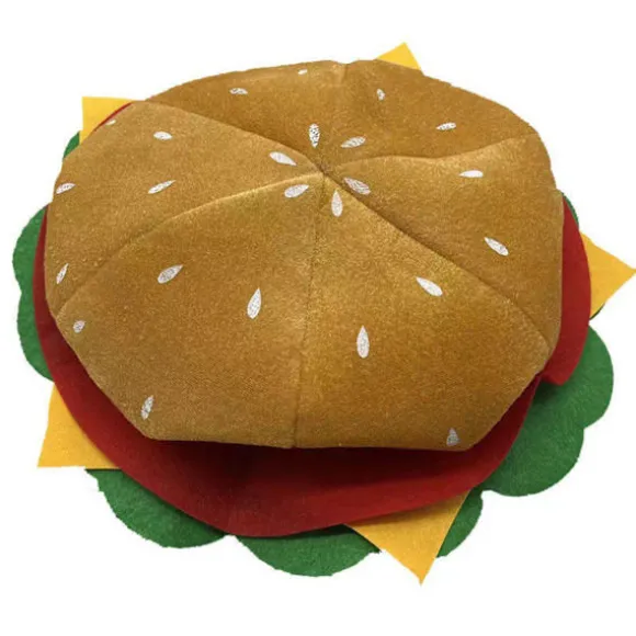 Sød Sjov Fastfood Fancy Hat Hamburger Hovedbeklædning Hue Sød Hovedbeklædning Hue til Ven Fødselsdag Tema Fest Kostume