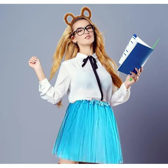 Sødt Egernøre Pandebånd Tilbehør Sæt til Cosplay Halloween Dyrekostume Fest