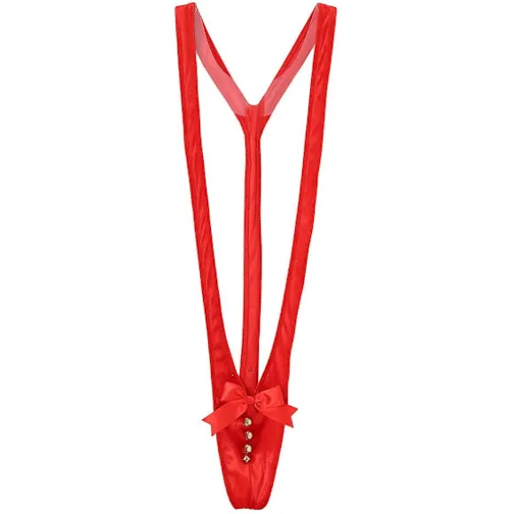 Seksuel Mænds Julemand Snemand Rensdyr Mankini Thong Brief Gag & Pranks Fancy Cosplay Underbukser Red