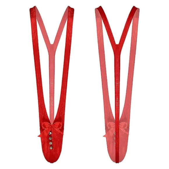Seksuel Mænds Julemand Snemand Rensdyr Mankini Thong Brief Gag & Pranks Fancy Cosplay Underbukser Red