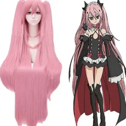 Seraph Of The End Clulu Paryk Dronning Af Cépesi Loli Grå-pink Kæber Klemme Cos Paryk