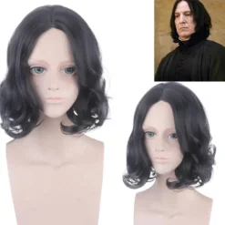 Severus Snape Sort Hår Krøllet Cosplay Paryk Kostumer Profes