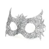 Sexet blonde maskebal karneval halloween julemaske til kvinder/mænd, halv ansigtsmaske, udskåret øjenmaske, sølvfarve~12866