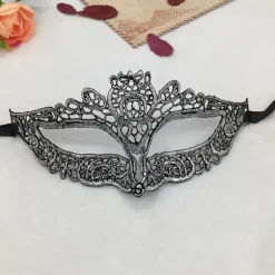 Sexet blonde maskebalmaske til damer til julekarneval Halloween bal nytårsfestartikler sølvfarve dyrestil~12962