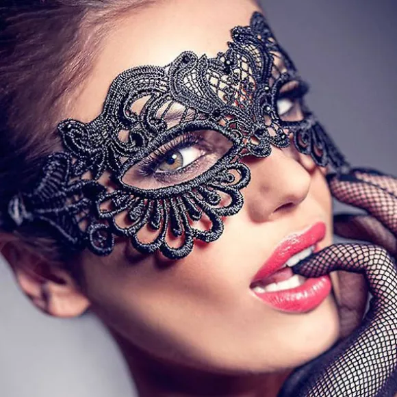 Sexet Sort Blonde Øjenmaske Til Maskeradebal Fest Fancy Kjole Kostume Halloween Black 1 Pcs