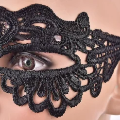 Sexet Sort Blonde Øjenmaske Til Maskeradebal Fest Fancy Kjole Kostume Halloween Black 1 Pcs